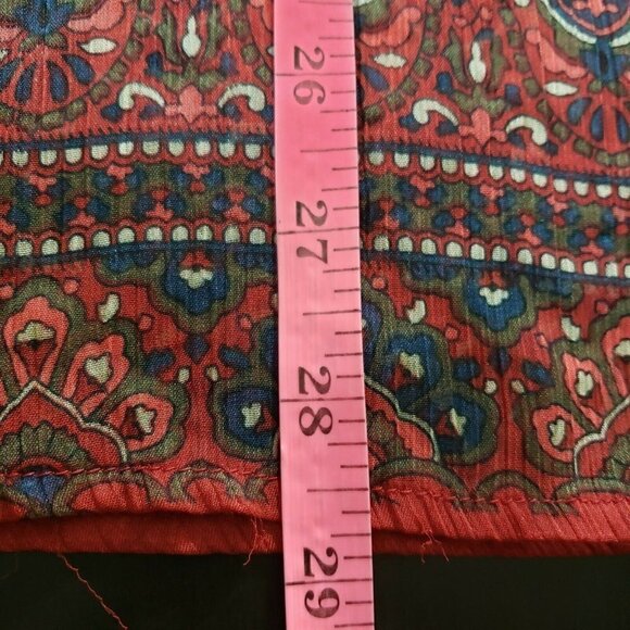 ☀ Converse Womens Red Sheer Floral Pullover Long Sle - Picture 8 of 8